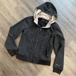 Marmot women’s outdoor hiking jacket black hooded